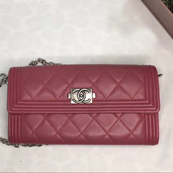 Authentic Chanel Boy long wallet / WOC - Picture 3 of 15